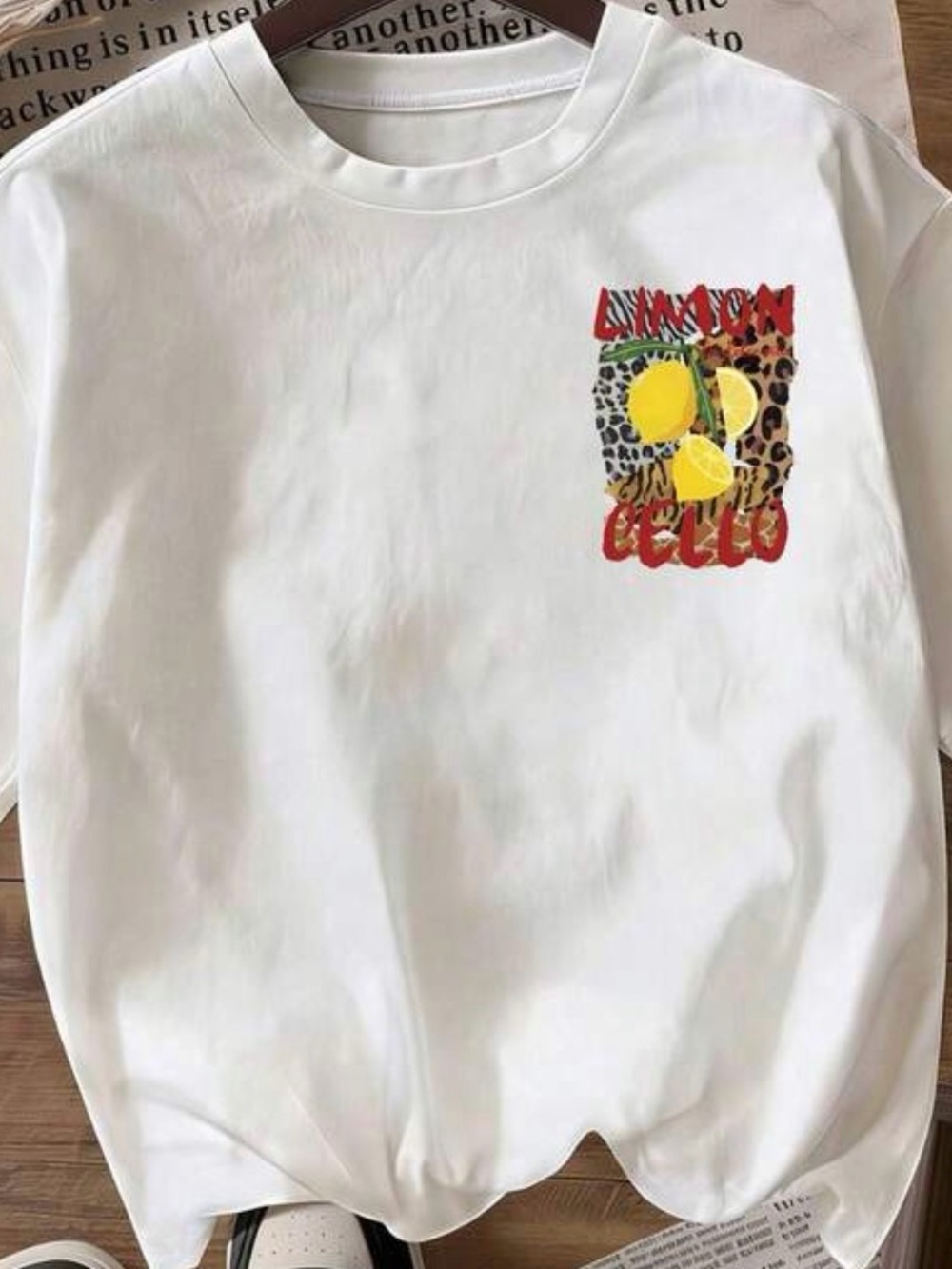 Women’s White Graphic Lemon Print Sweater